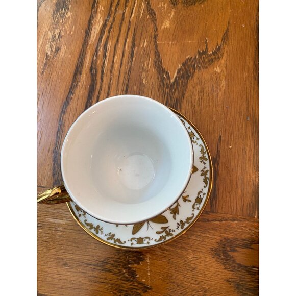 Vintage Gold Butterfly Bone China Elegant Tea Cup & Saucer Set - Picture 2 of 9